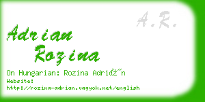 adrian rozina business card